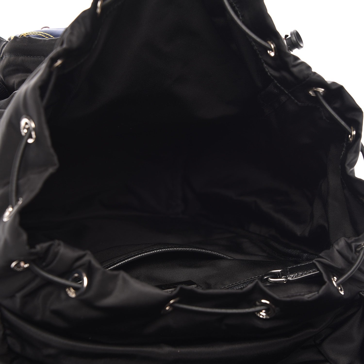 Prada Tessuto Nylon Impunturato Double Buckle Backpack Baltico Black 5 of 8