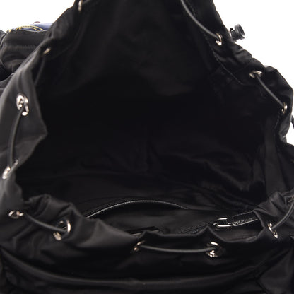 Prada Tessuto Nylon Impunturato Double Buckle Backpack Baltico Black 5 of 8