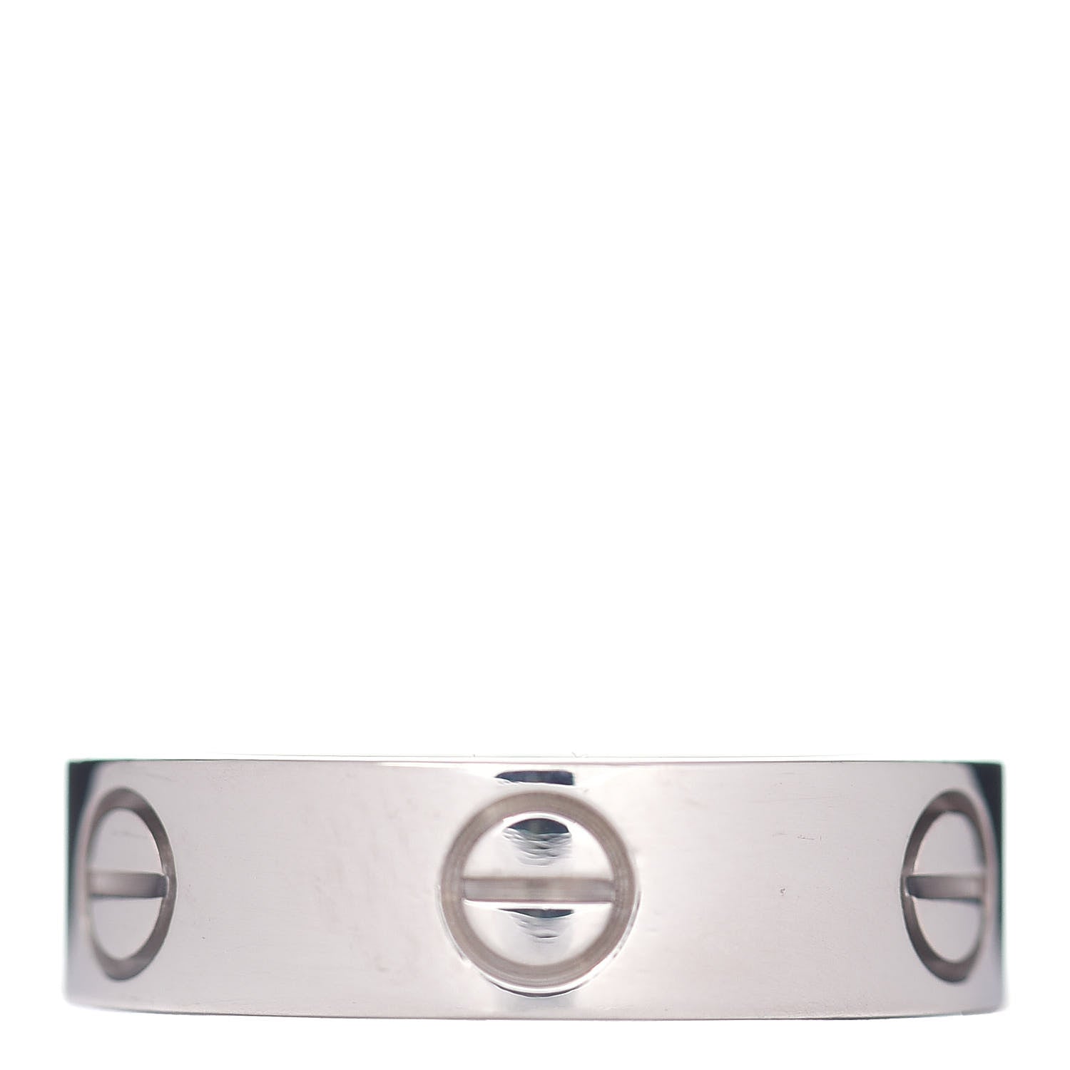 Cartier 18K White Gold 5.5mm LOVE Ring 55 7.25 1 of 5