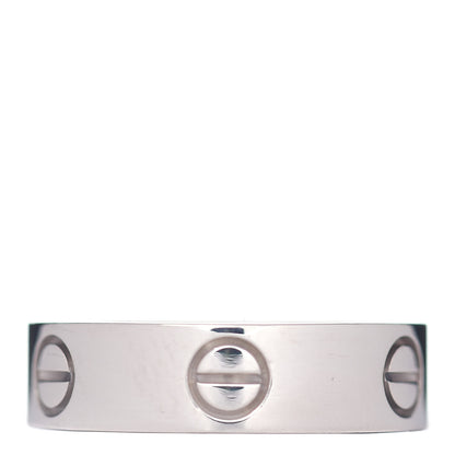 Cartier 18K White Gold 5.5mm LOVE Ring 55 7.25 1 of 5