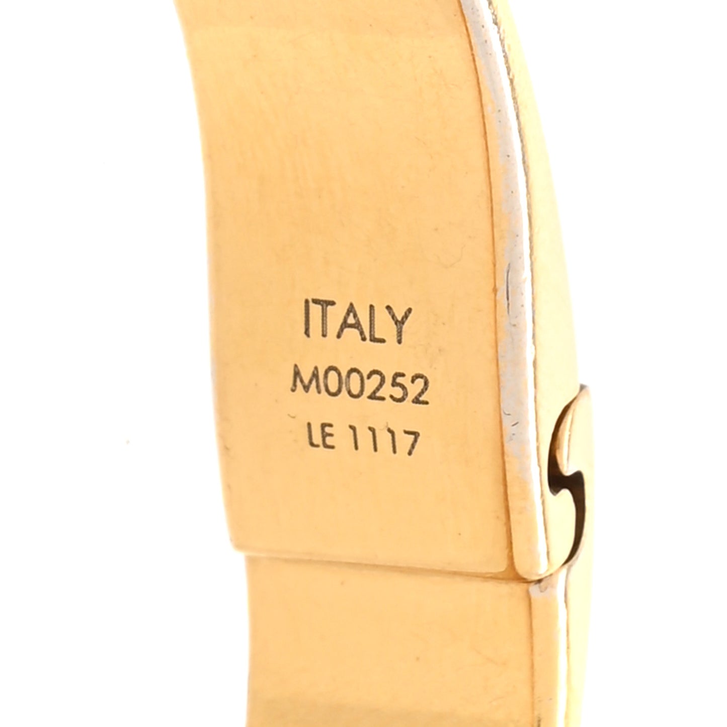 Brass Monogram Nanogram Cuff M Gold
