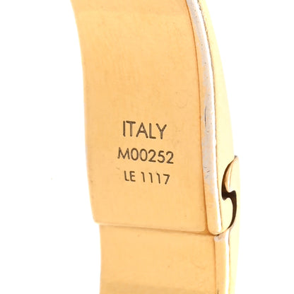 Louis Vuitton Brass Monogram Nanogram Cuff M Gold 6 of 7
