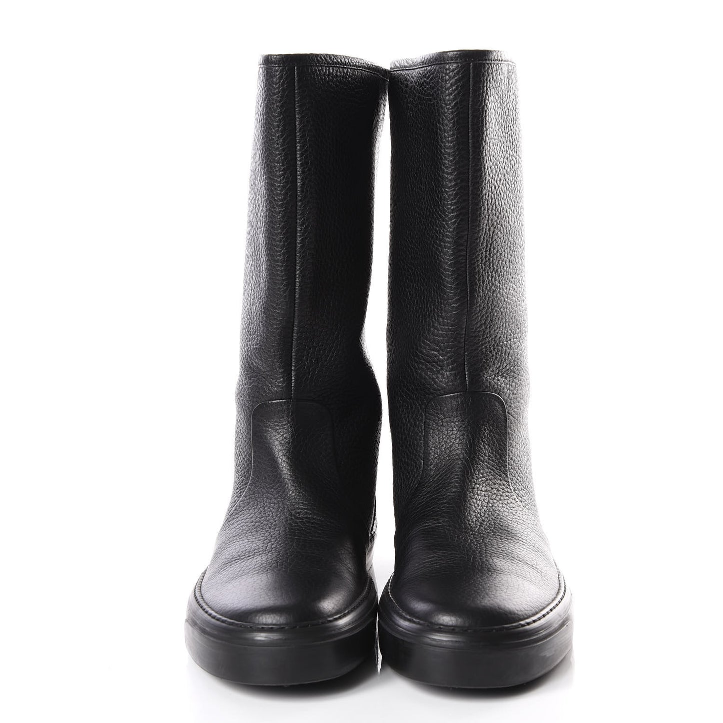 Calfskin Microguccissima Boots 39.5 Black
