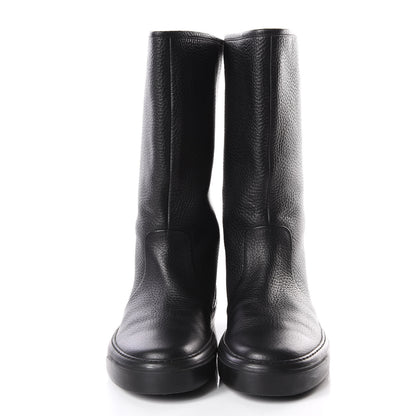 Gucci Calfskin Microguccissima Boots 39.5 Black 3 of 9