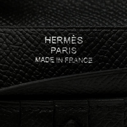 Hermes Epsom Bearn Compact Wallet Black 6 of 8