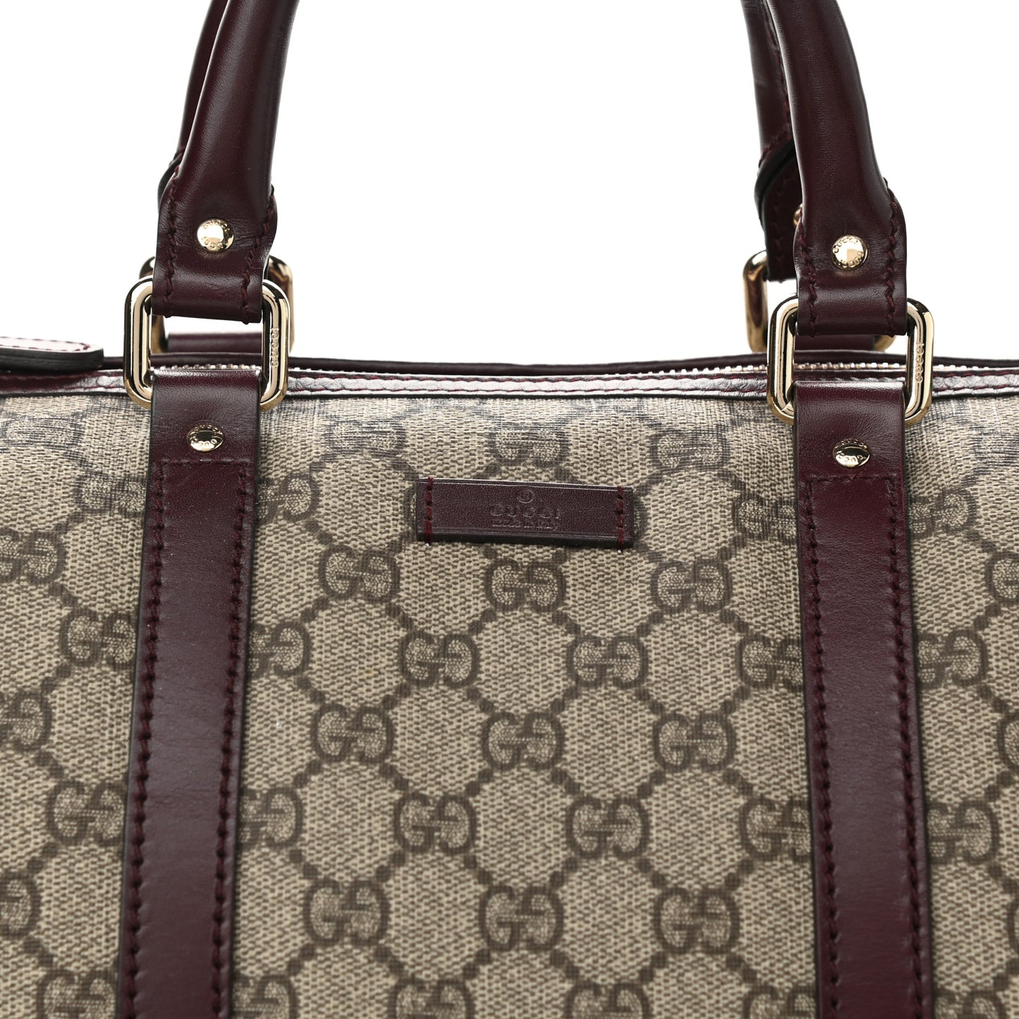 GG Plus Monogram Medium Joy Boston Bordeaux