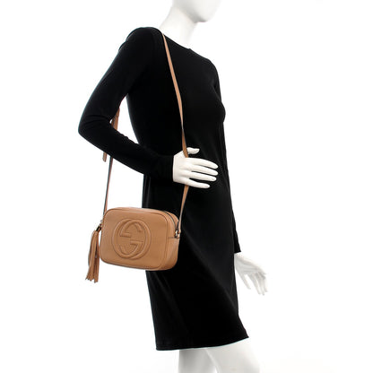 Gucci Pebbled Calfskin Small Soho Disco Bag Rose Beige 2 of 7