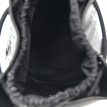 Christian Dior Oblique Convertible Drawstring Sling Bucket Backpack Black Multicolor Black Multicolor 5 of 10