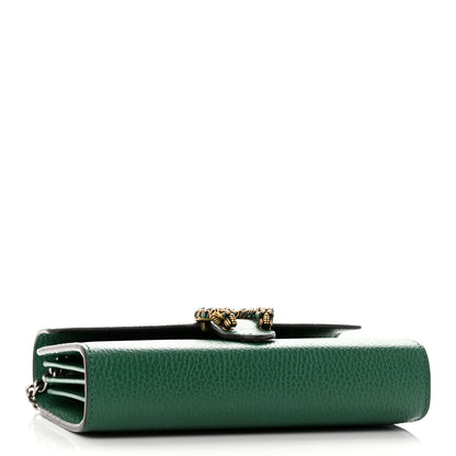 Gucci Calfskin Mini Dionysus Chain Wallet Emerald 4 of 9