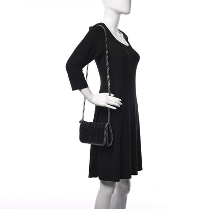 Stella McCartney Velvet Falabella Crossbody Bag Black 2 of 9