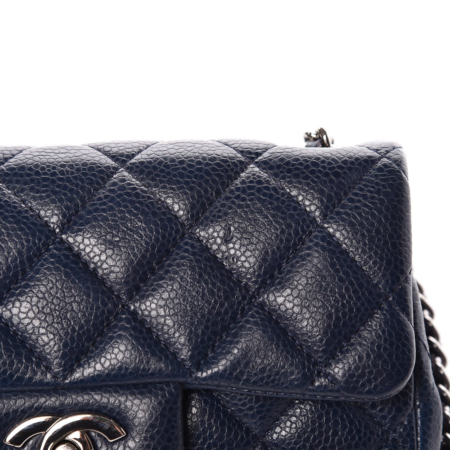 Chanel Caviar Quilted Extra Mini Flap Navy 10 of 10