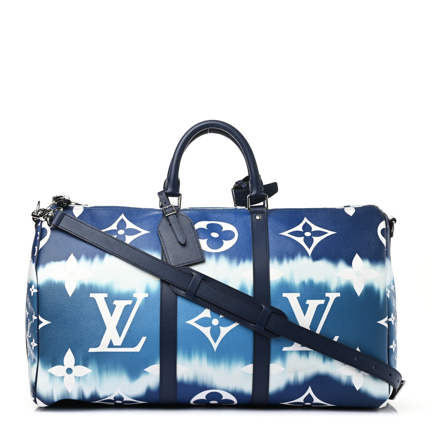 Louis Vuitton Monogram Escale Keepall Bandouliere 50 Blue 1 of 9