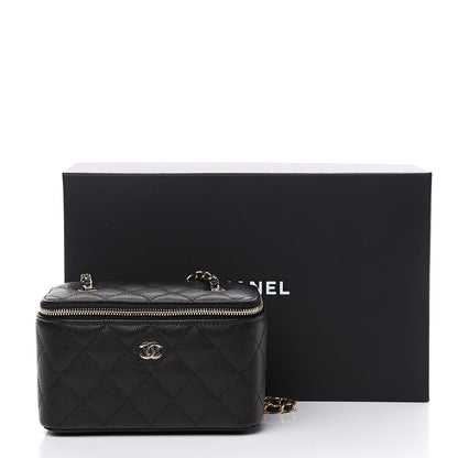 Chanel Caviar Quilted Small Vanity Case With Chain Black 9 of 9