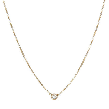 Tiffany 18K Yellow Gold Diamond .24ct Elsa Peretti Diamonds by the Yard Pendant Necklace 1 of 7