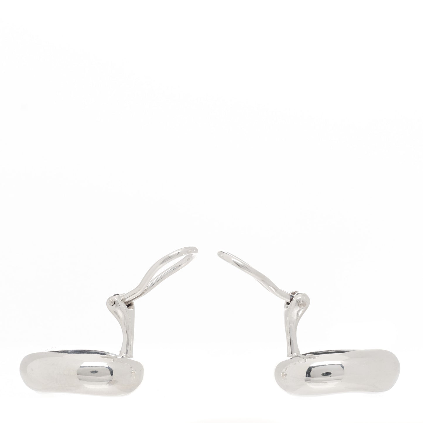 Sterling Silver 20mm Elsa Peretti Bean Clip-On Earrings