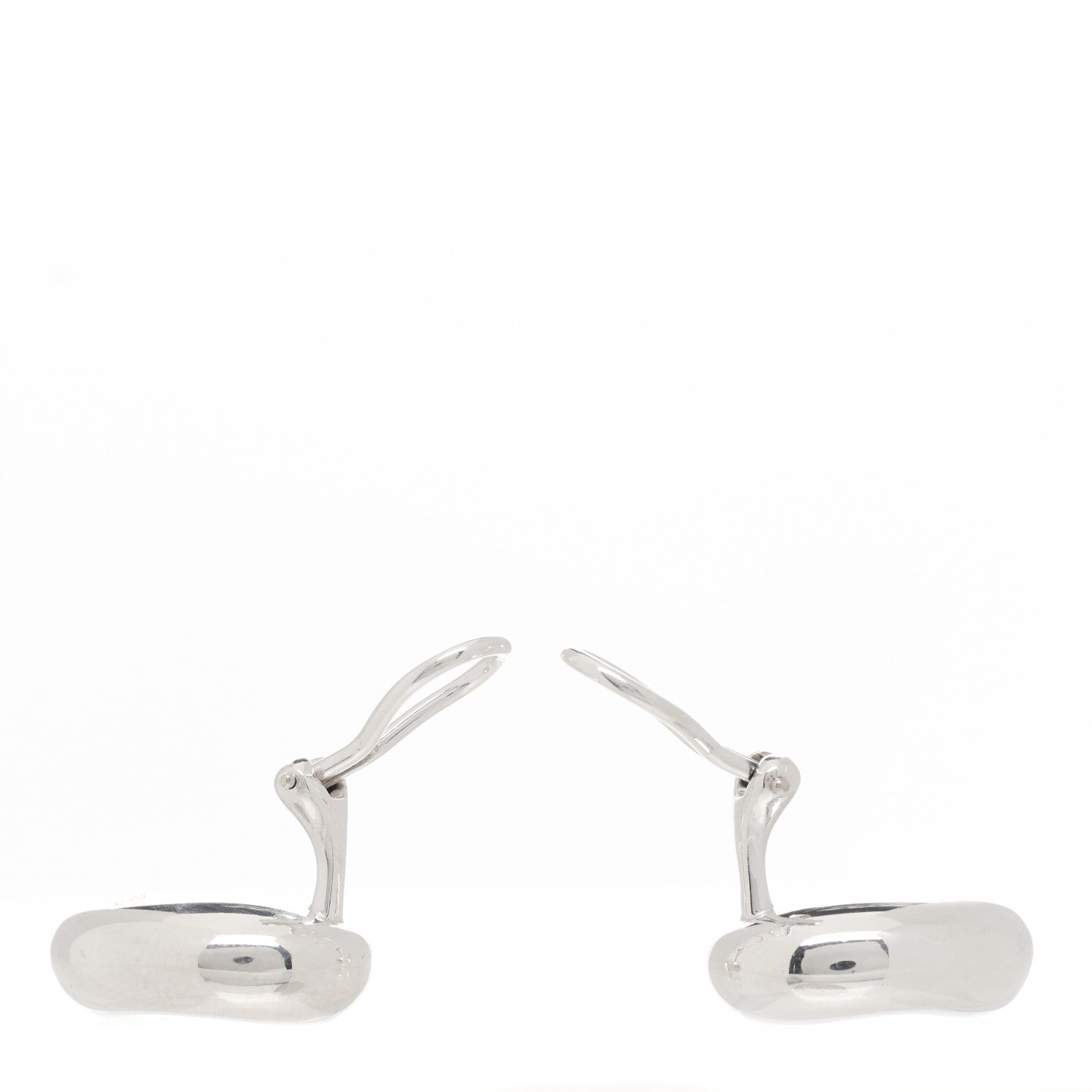 Tiffany Sterling Silver 20mm Elsa Peretti Bean Clip-On Earrings 4 of 4