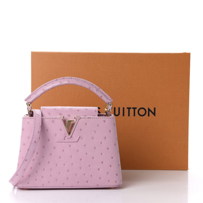 Louis Vuitton Ostrich Capucines BB Pink 10 of 10