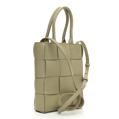 Bottega Veneta Lambskin Maxi Intrecciato North South Cassette Tote Travertine 3 of 9