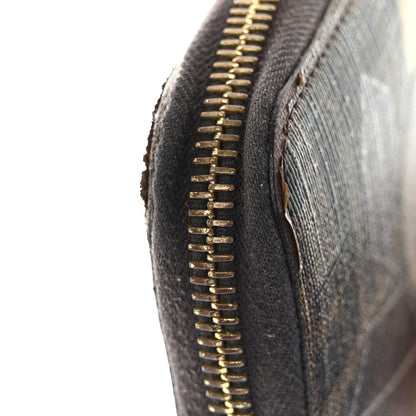 Fendi Zucca Spalmati Vitello Elite Rose Ladybug Zip Around Wallet Tobacco Yellow 17 of 18