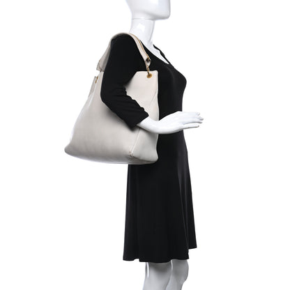 Tom Ford Calfskin Zipper Strap Hobo White 2 of 13