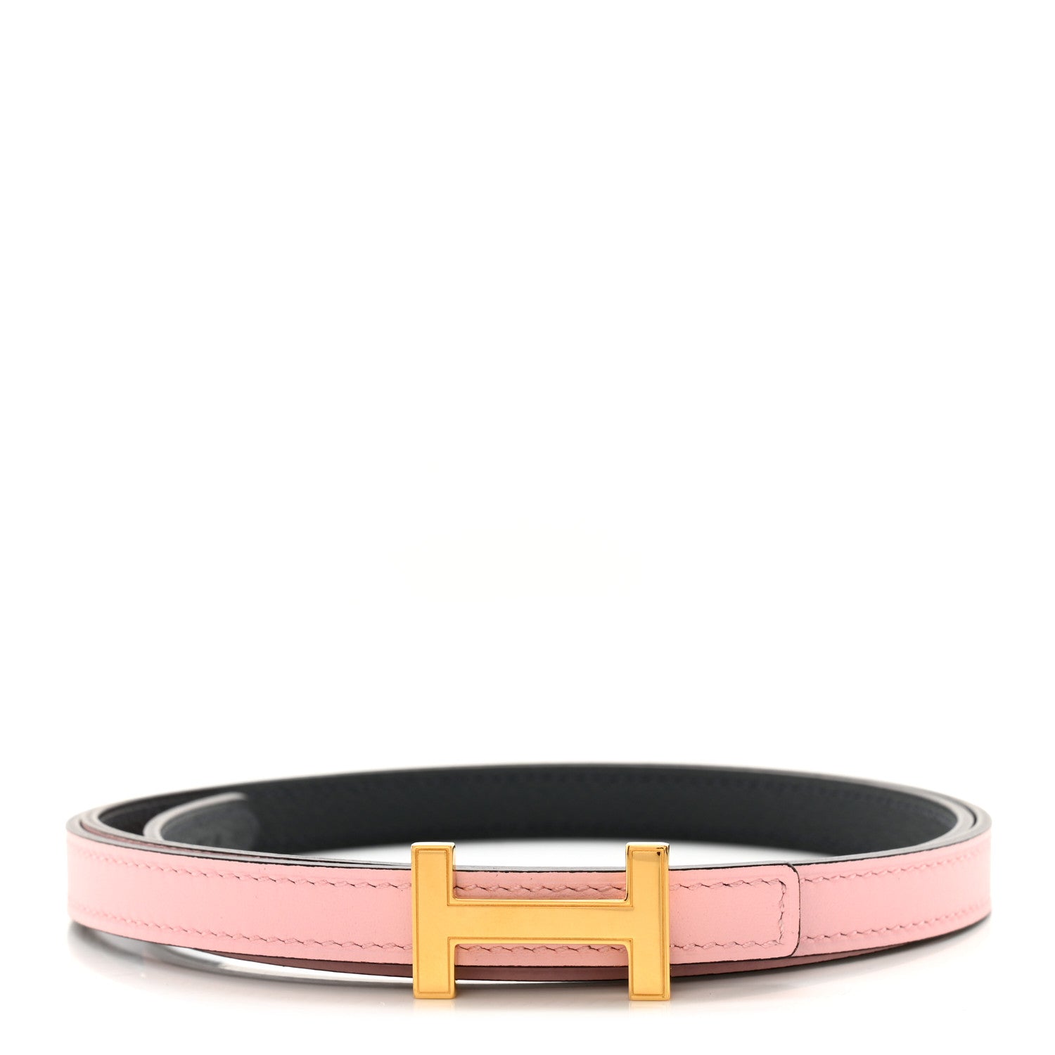 Hermes Epsom Swift 13mm Focus Belt 90 36 Rose Sakura Gris Misty 1 of 6