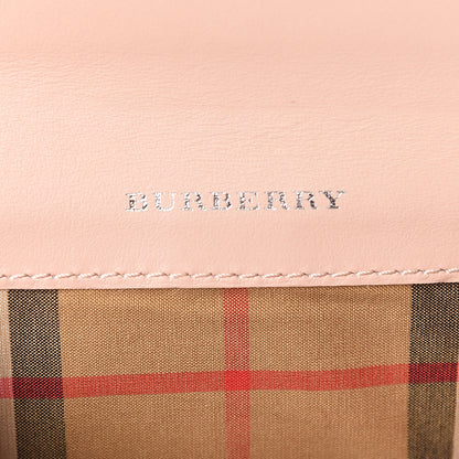 Burberry Calfskin Perforated Compact Wallet Pale Fawn Pink 7 of 14