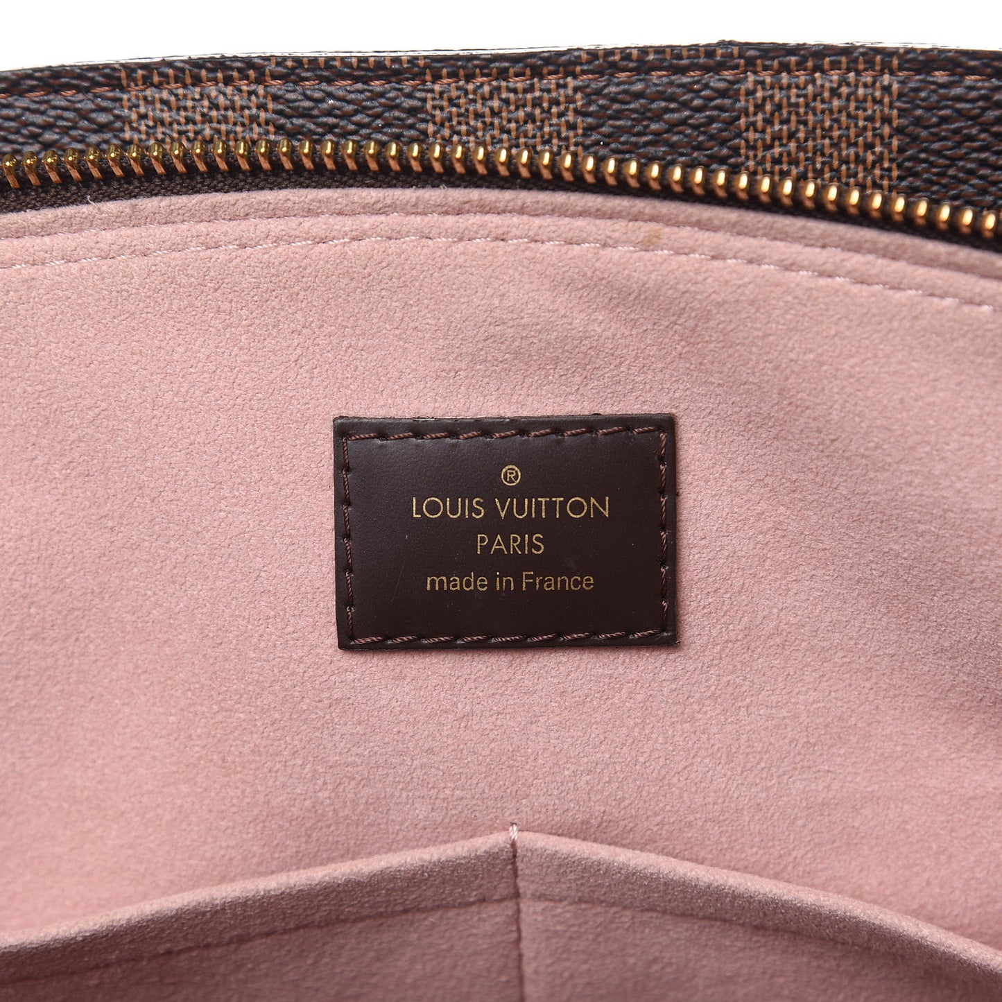 Cuir Taurillon Damier Ebene Normandy Magnolia