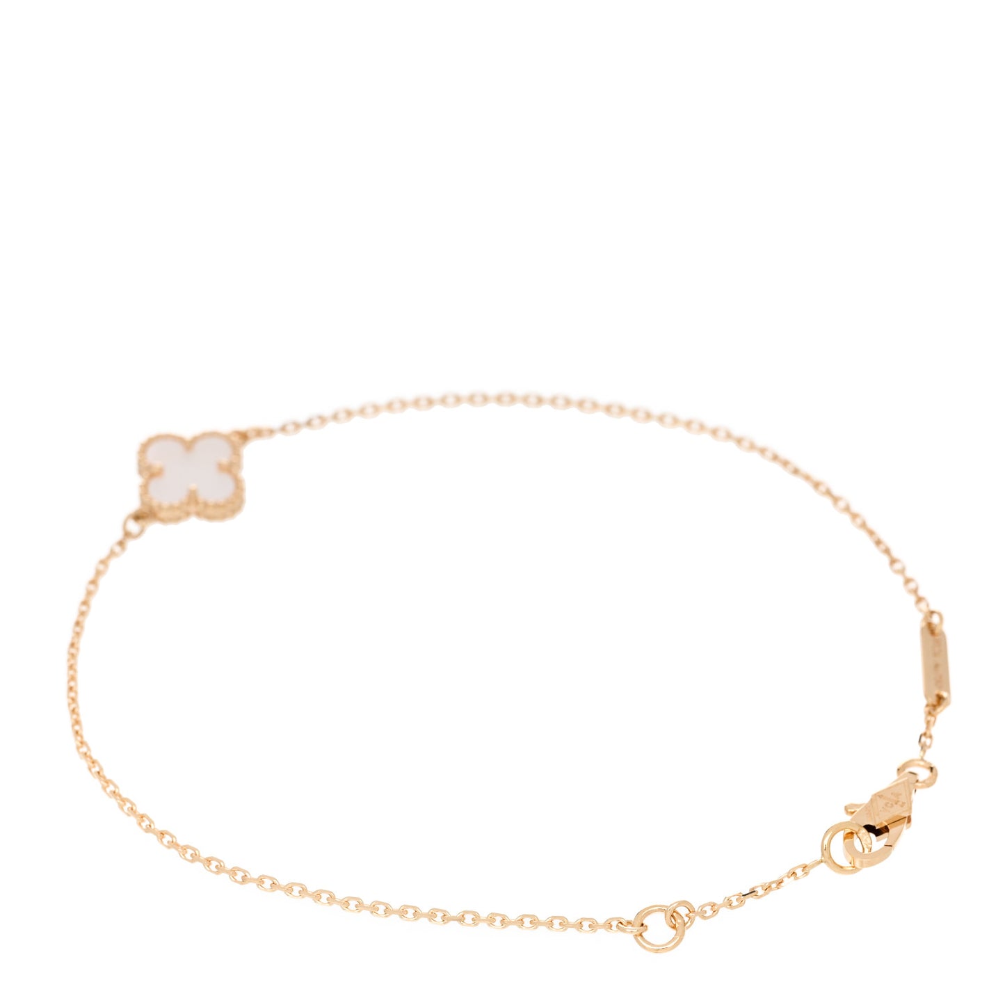 18K Yellow Gold Mother of Pearl Sweet Alhambra Bracelet