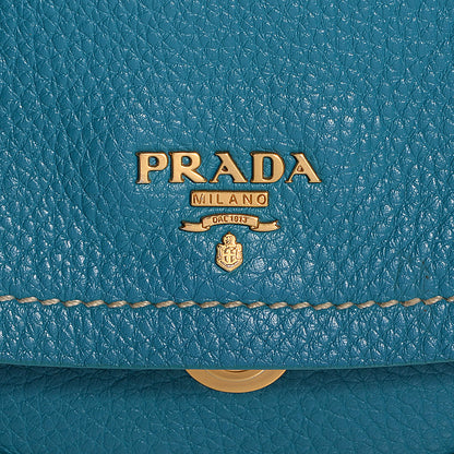 Prada Vitello Daino Crossbody Bag Turchese 9 of 9