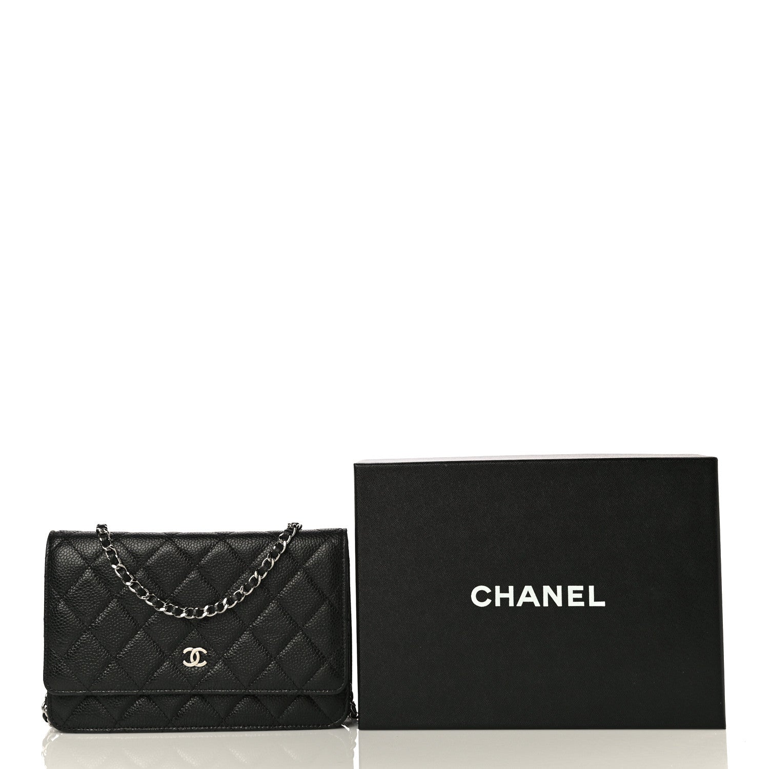 Chanel Caviar Quilted Wallet On Chain WOC Black 16 of 16