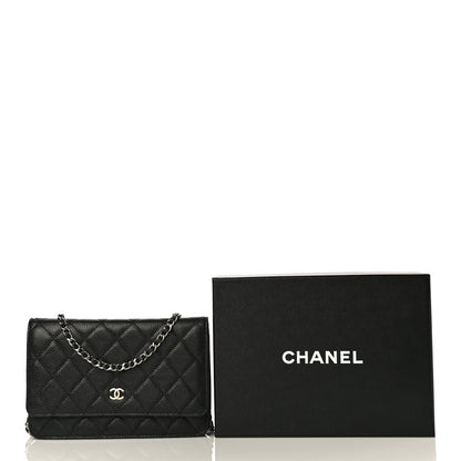 Chanel Caviar Quilted Wallet On Chain WOC Black 16 of 16