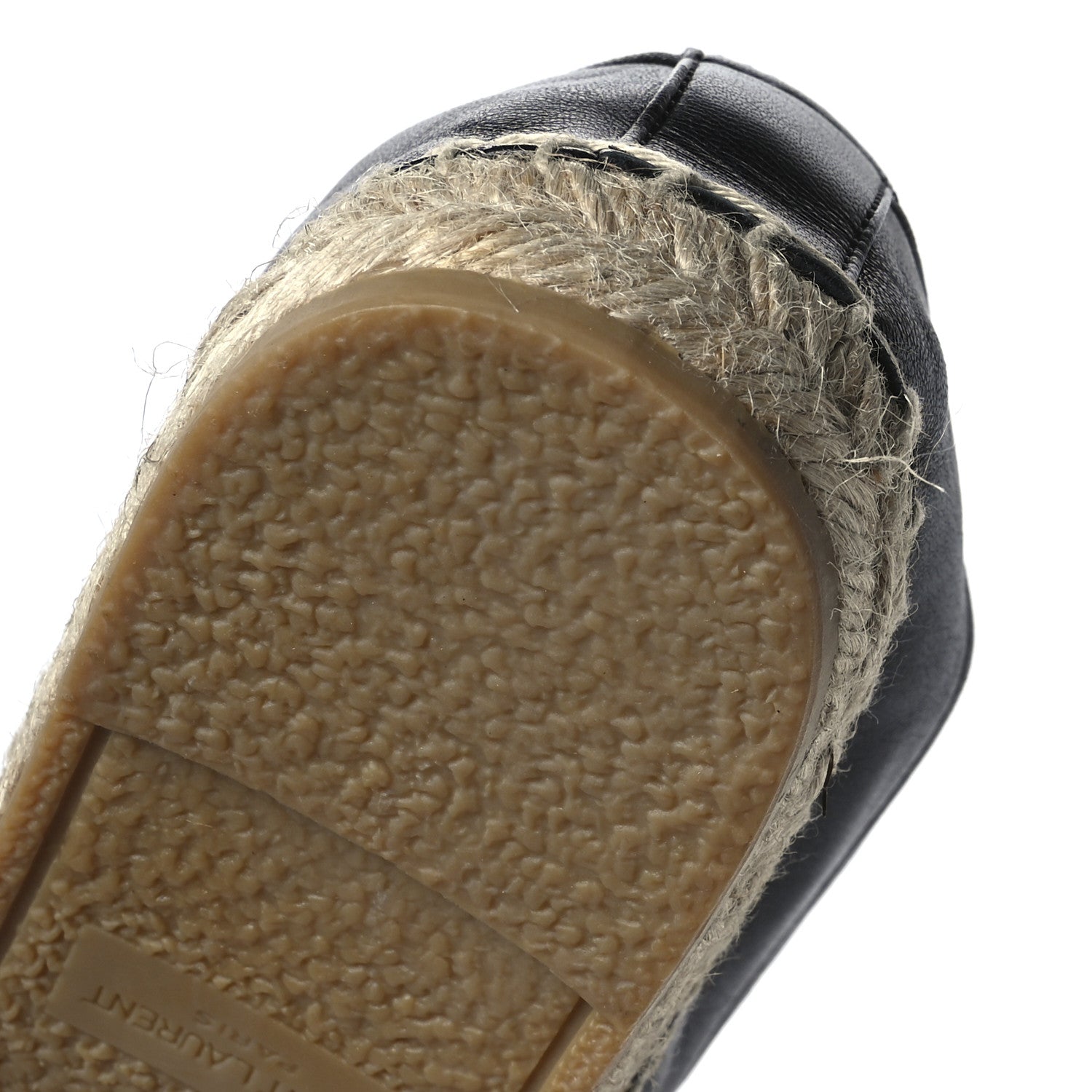 Saint Laurent Lambskin Monogram Espadrilles 36.5 Black 8 of 8