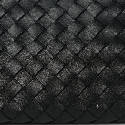 Bottega Veneta Nappa Intrecciato Tie Shoulder Bag Black Black 7 of 10