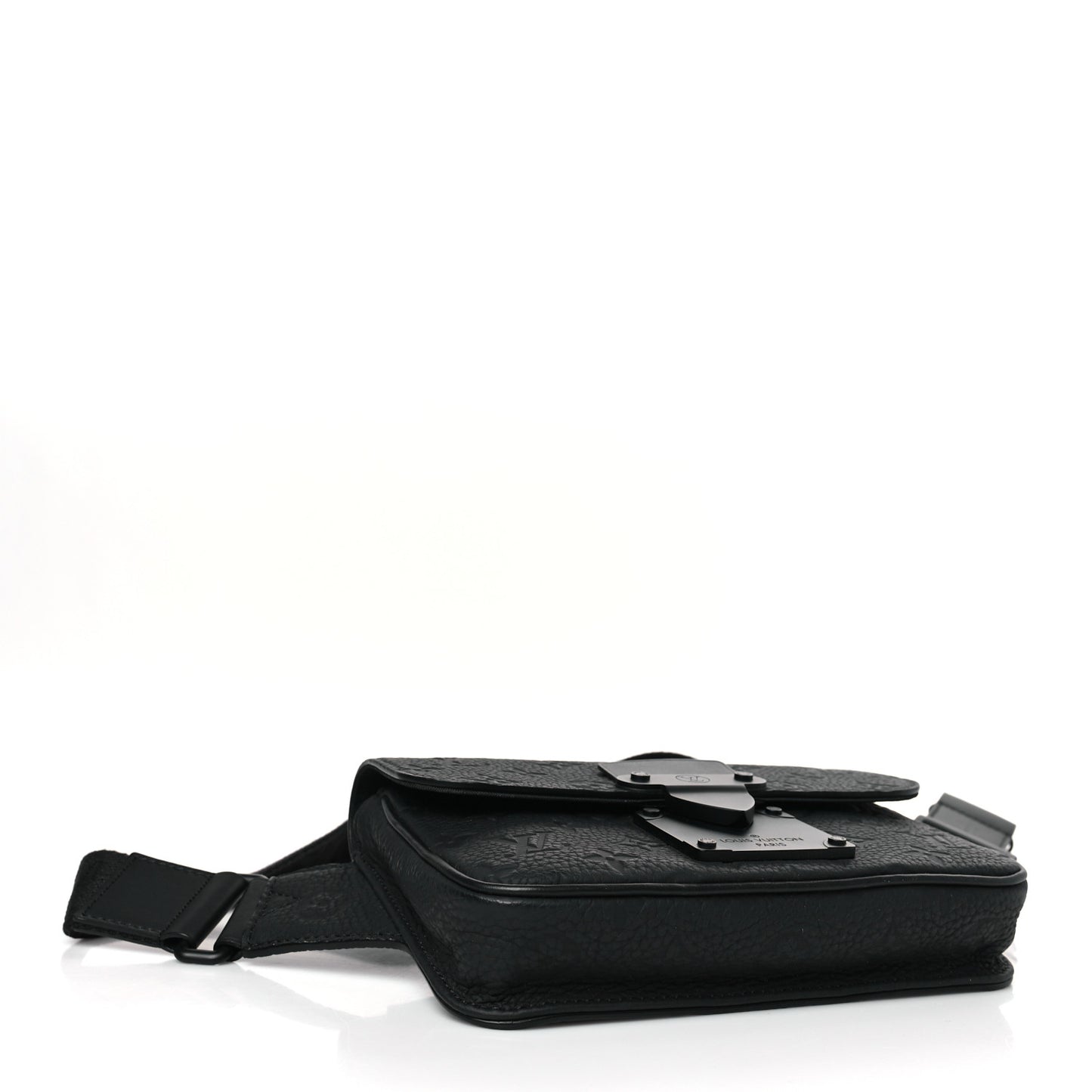 Taurillon Monogram S Lock Sling Bag Black