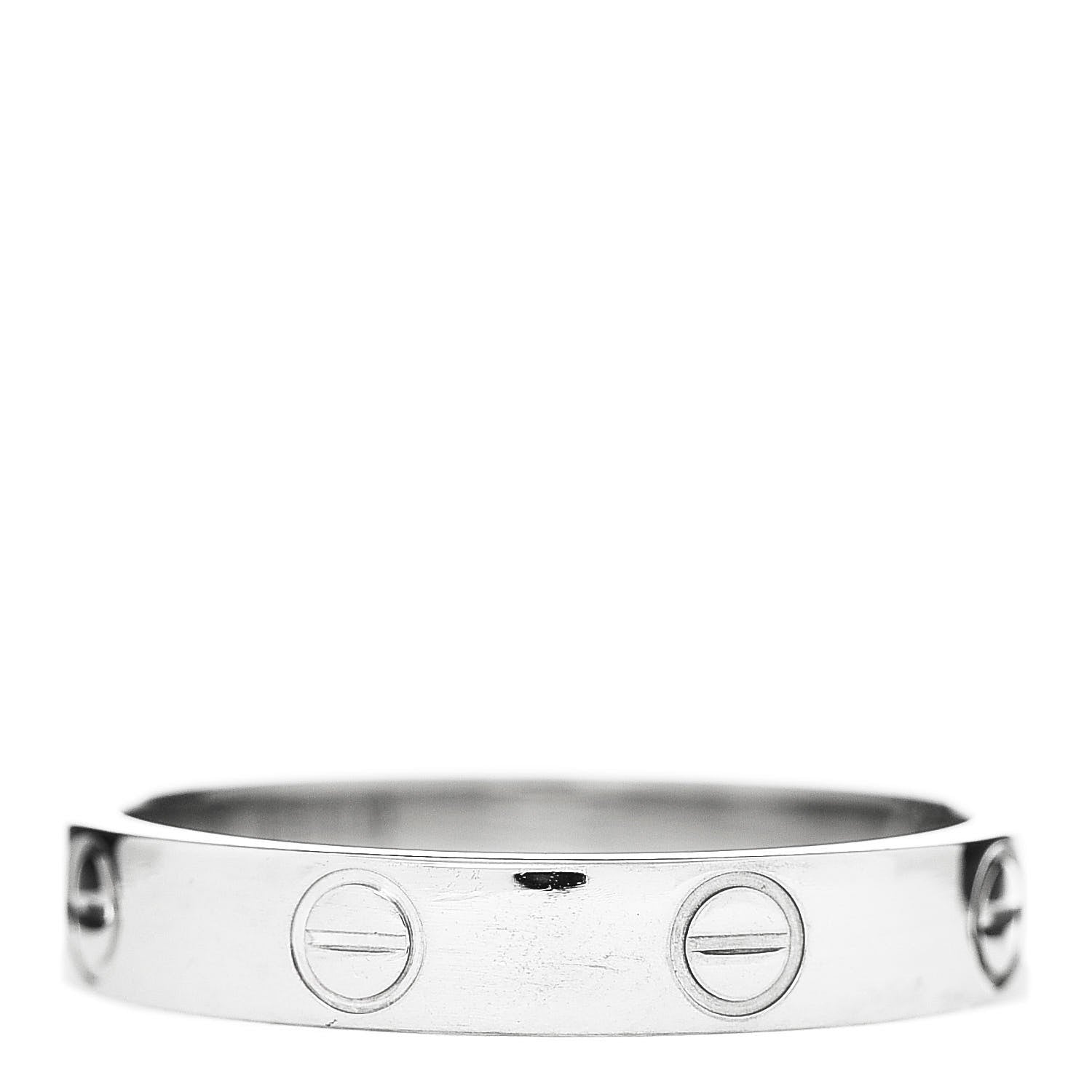Cartier 18K White Gold 3.5mm LOVE Wedding Band Ring 55 7.25 3 of 5