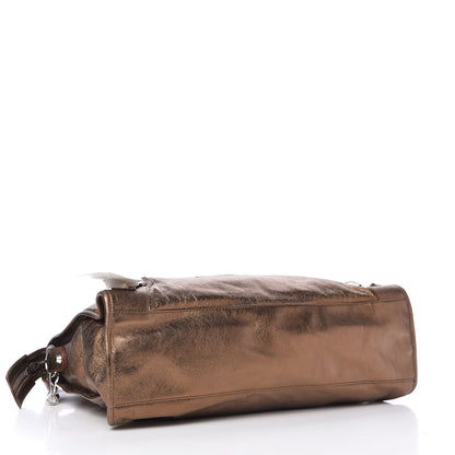 Balenciaga Metallic Agneau Classic Silver Hardware Cityparkle Bronze 4 of 9