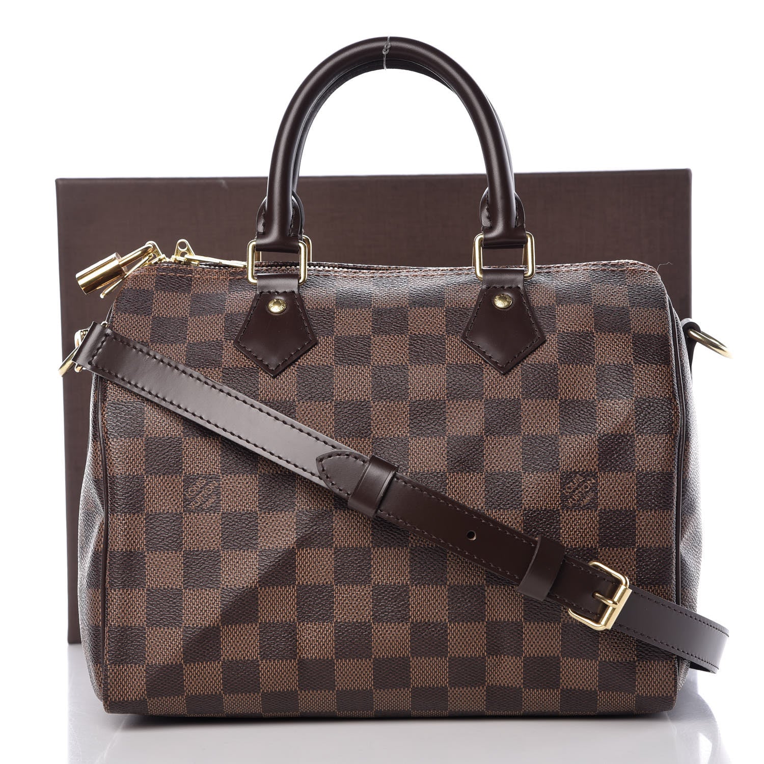 Louis Vuitton Damier Ebene Speedy Bandouliere 25 10 of 10