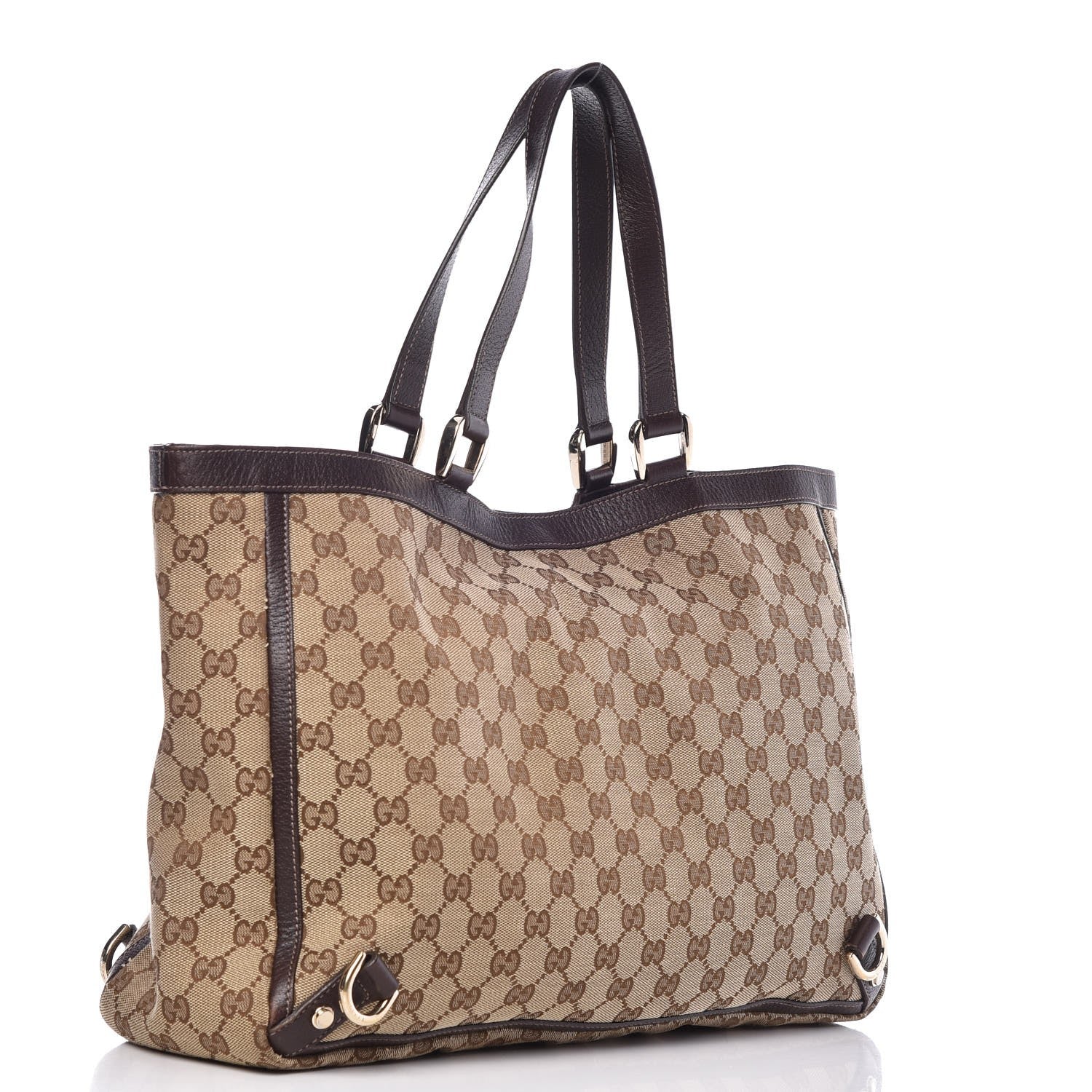 Gucci Monogram Large Abbey Tote Dark Brown 3 of 13