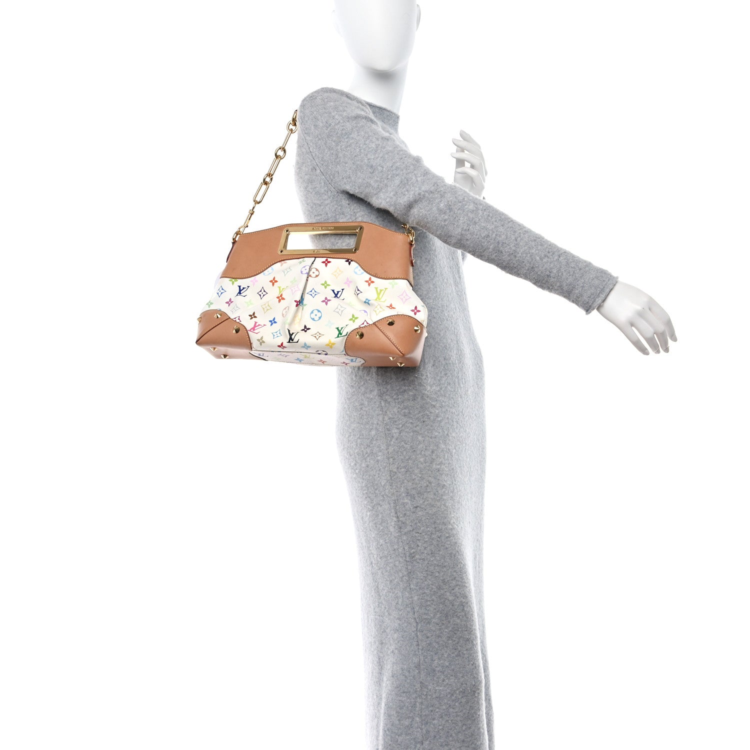 Louis Vuitton LOUIS VUITTON Monogram Multicolor Judy MM White 3 of 11