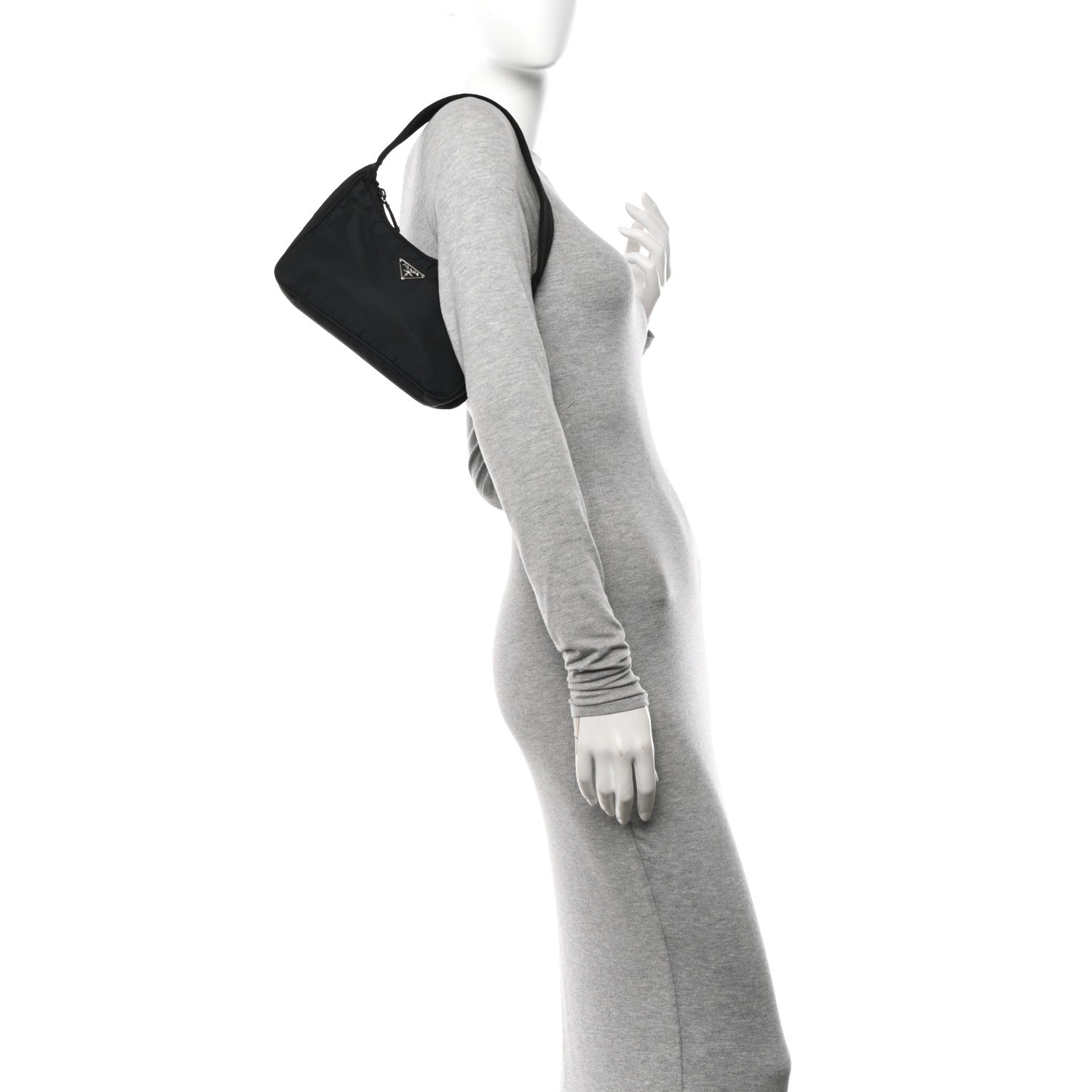 Prada Tessuto Nylon Mini Re-Edition 2000 Bag Black 2 of 14