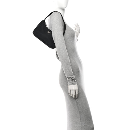 Prada Tessuto Nylon Mini Re-Edition 2000 Bag Black 2 of 14