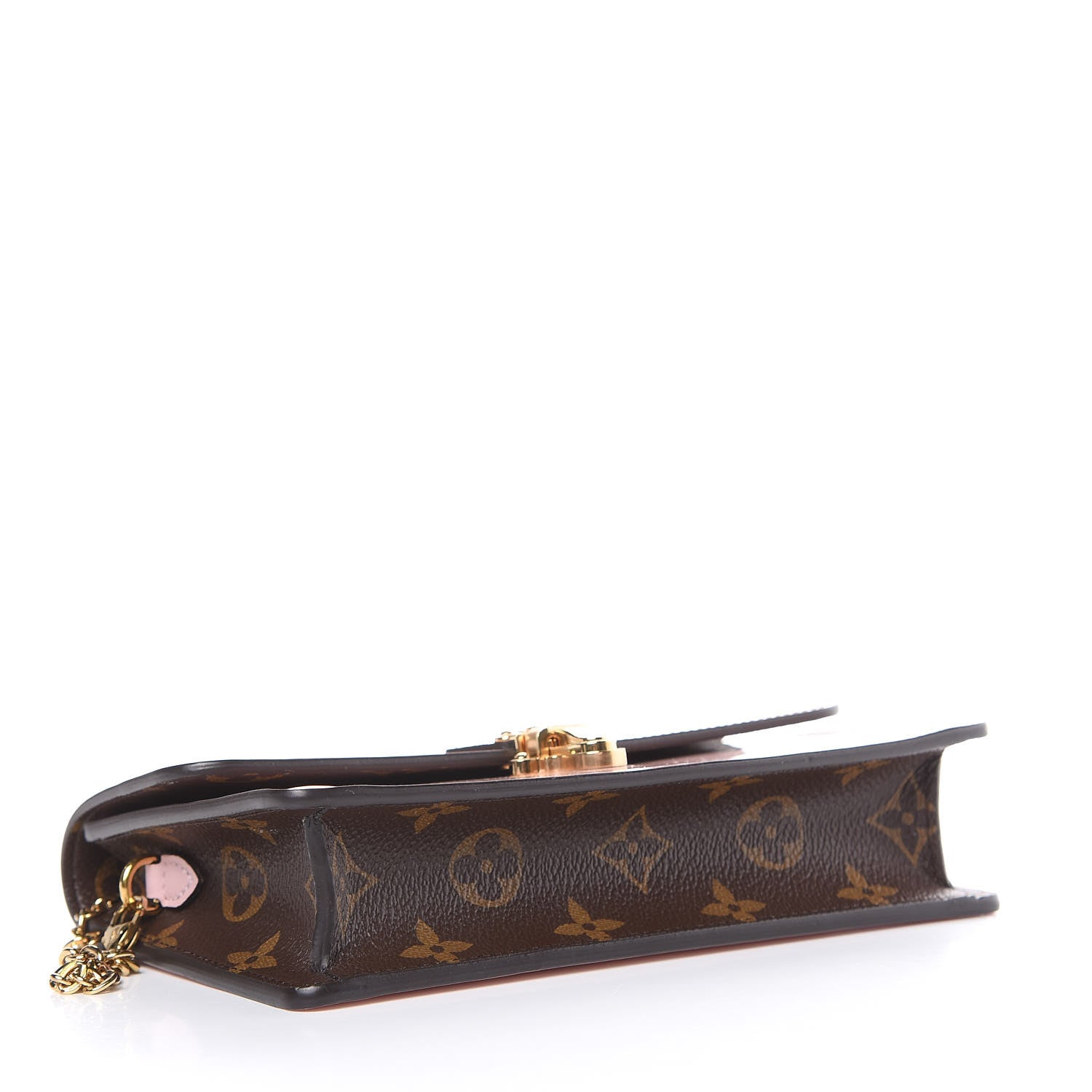 Louis Vuitton Patent Calfskin Monogram Cherrywood Chain Wallet Rose Ballerine 4 of 9