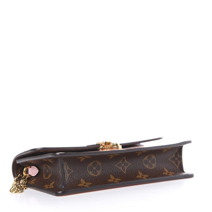 Louis Vuitton Patent Calfskin Monogram Cherrywood Chain Wallet Rose Ballerine 4 of 9