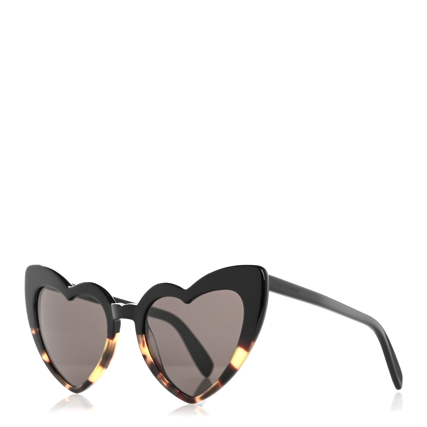Acetate Heart Frame Loulou SL181 Sunglasses Black White Havana