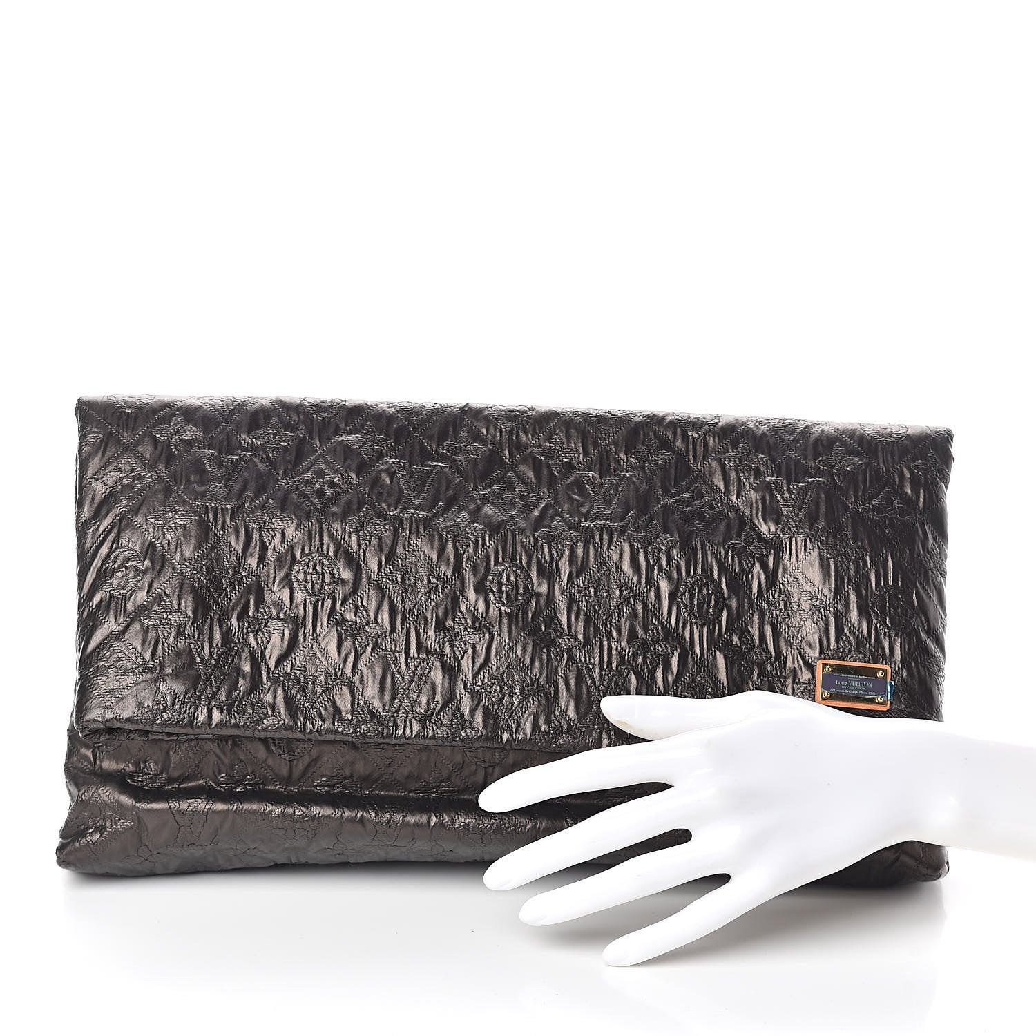 Louis Vuitton Jacquard Quilted Monogram Limelight Clutch PM Black 2 of 12