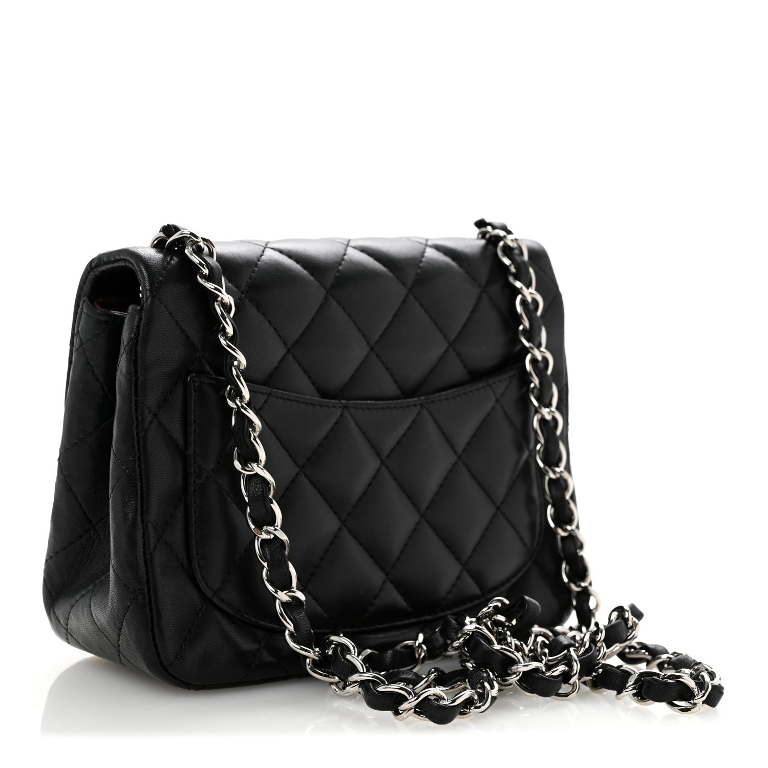 Chanel Lambskin Quilted Mini Square Flap Black 3 of 14