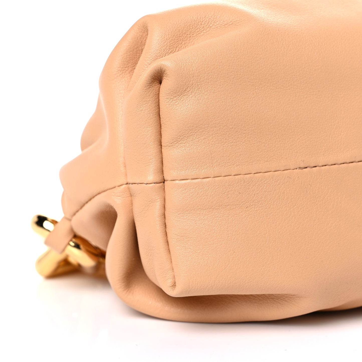 Calfskin Teen Chain Pouch Almond