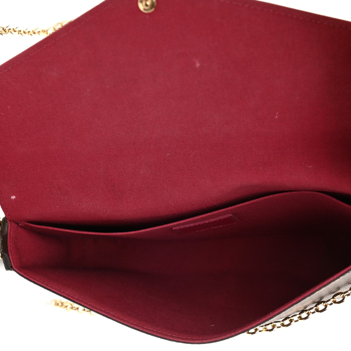 Monogram Pochette Felicie Chain Wallet Fuchsia