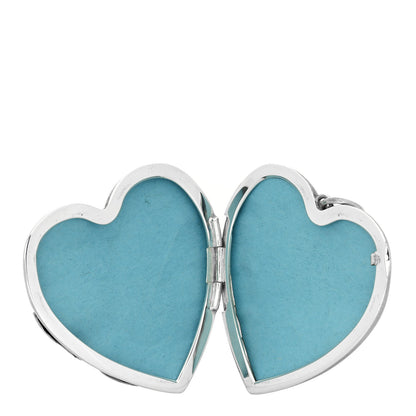 Tiffany Sterling Silver Large Ziegfeld Daisy Heart Locket Pendant 3 of 3