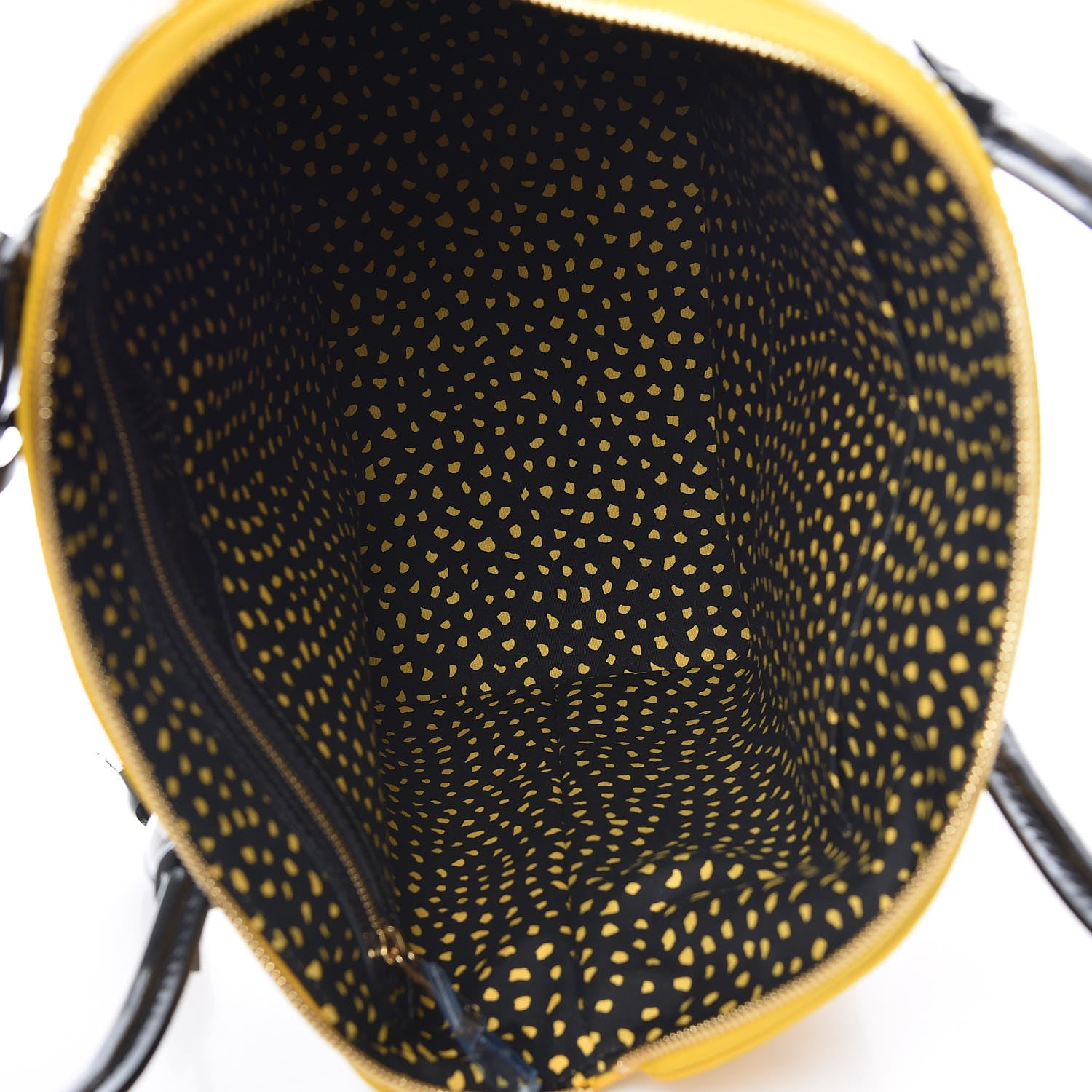 Louis Vuitton Vernis Kusama Infinity Dots Lockit MM Yellow 5 of 15